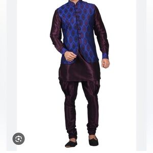 Manish Creations Black Silk Ethnic Pants Size 38 men’s